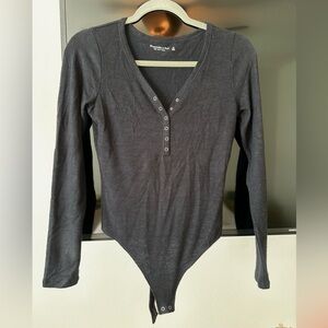 Women’s A&F Cozy Long Sleeve Henley Bodysuit for sale!